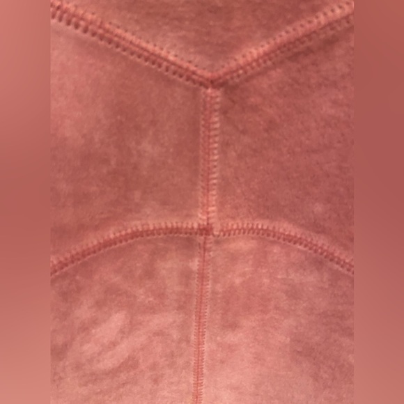 Pink suede A-line skirt size 10. - Picture 3 of 11